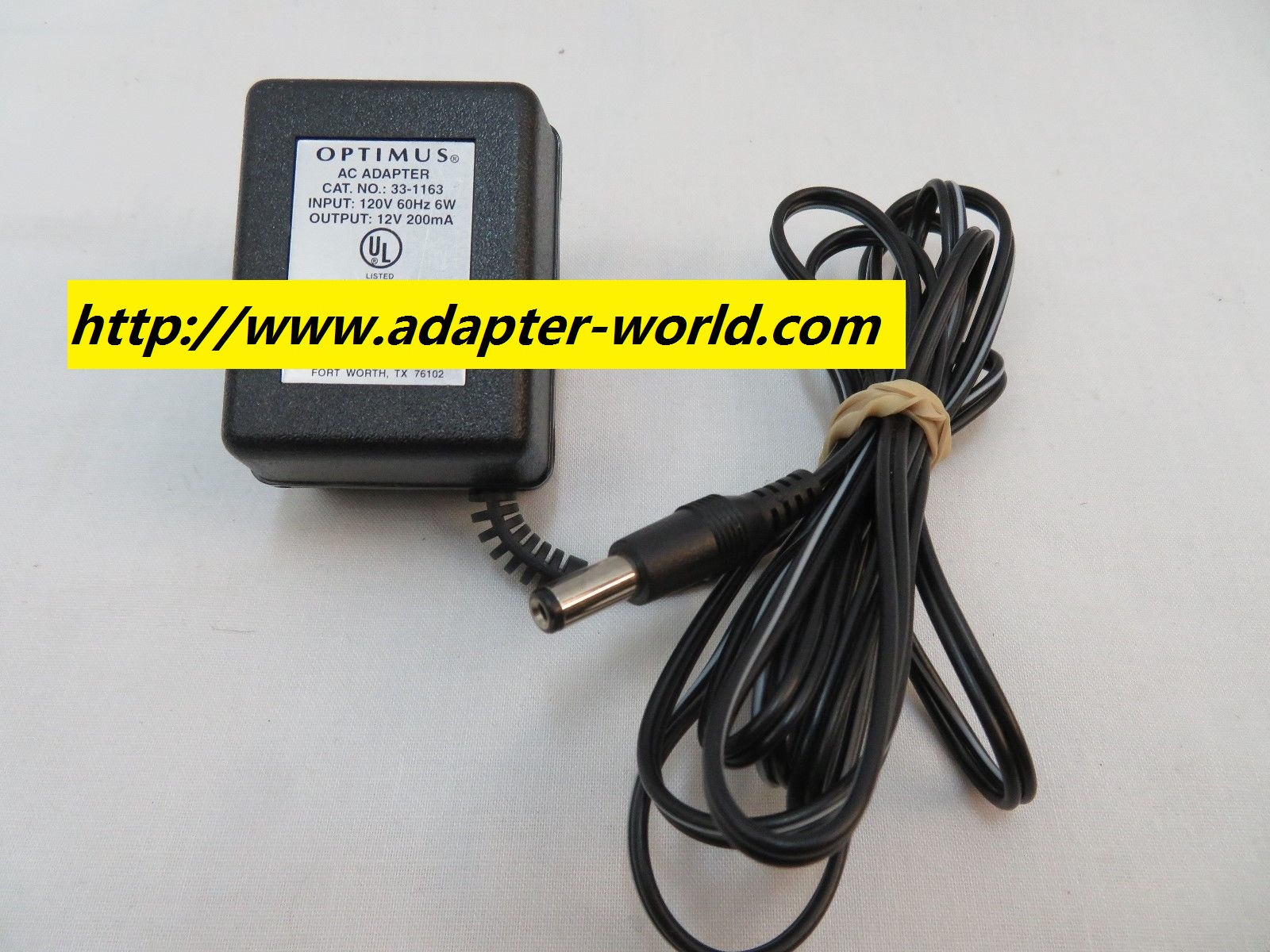 *100% Brand NEW* Optimus 33-1163 AC Adaptor 12v Power Supply Charger